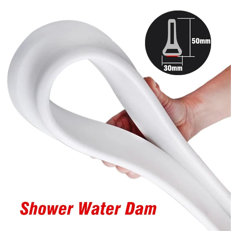 Bouchon d'eau pliable rehaussant, barrière fantaisie, bande de retenue d'eau, séparation sèche et de support pour douche, HOKitchen, 50mm
