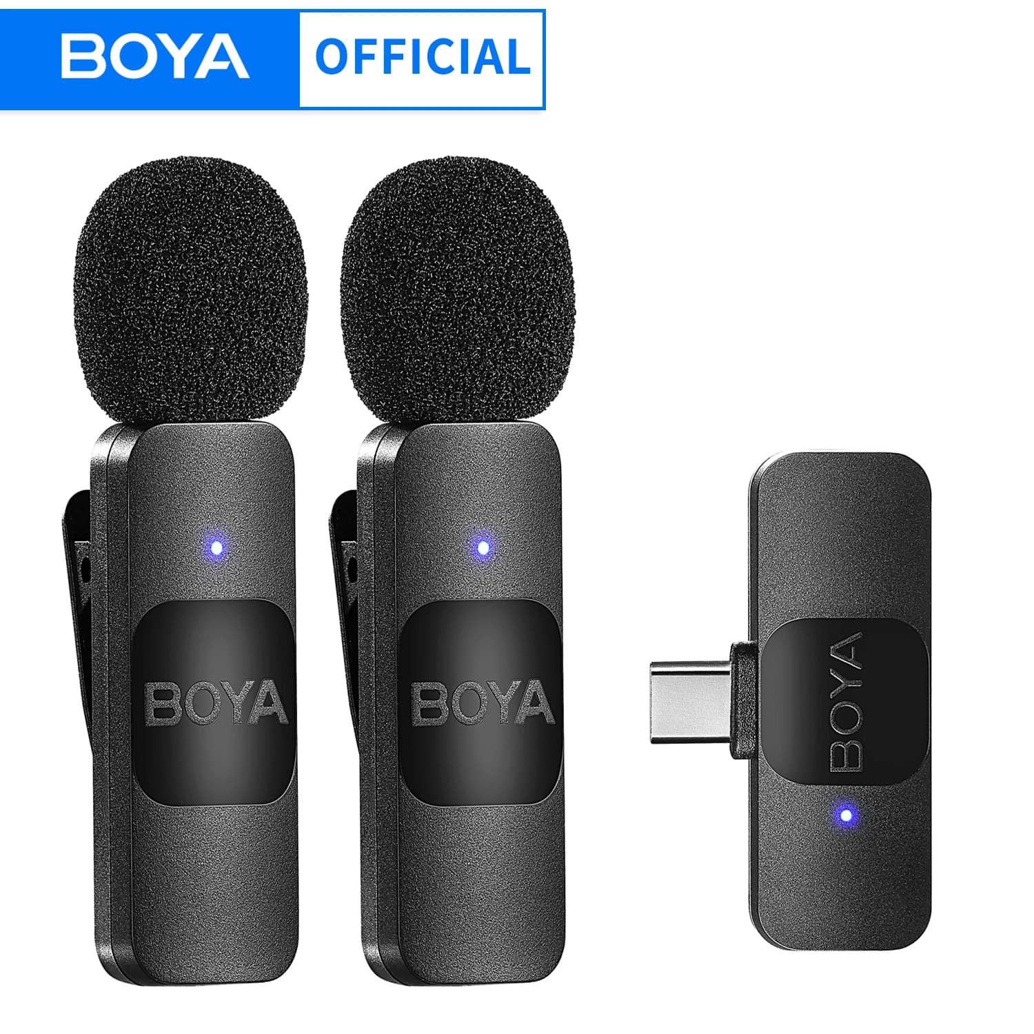 BOYA BY-V – Mini Microphone Lavalier professionnel sans fil, pour iPhone, iPad, Android, diffusion en direct, enregistrement de jeu, Interview, Vlog