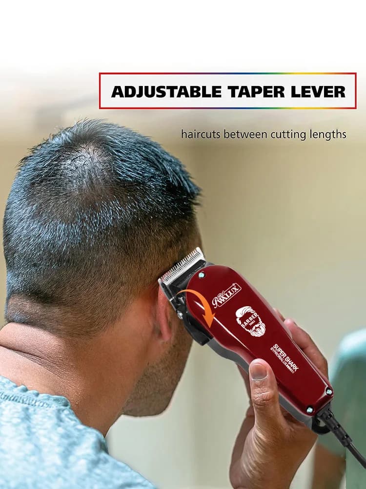 Tondeuse à cheveux professionnelle WALUX, puissance de 10 W, cordon de 2 m avec 8 peignes de guidage réglables pour hommes, coupes de cheveux à