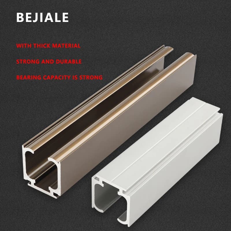 Rail de porte coulissante pliante en bois massif, Rail de suspension, roue de levage lente, Rail de guidage de porte suspendu