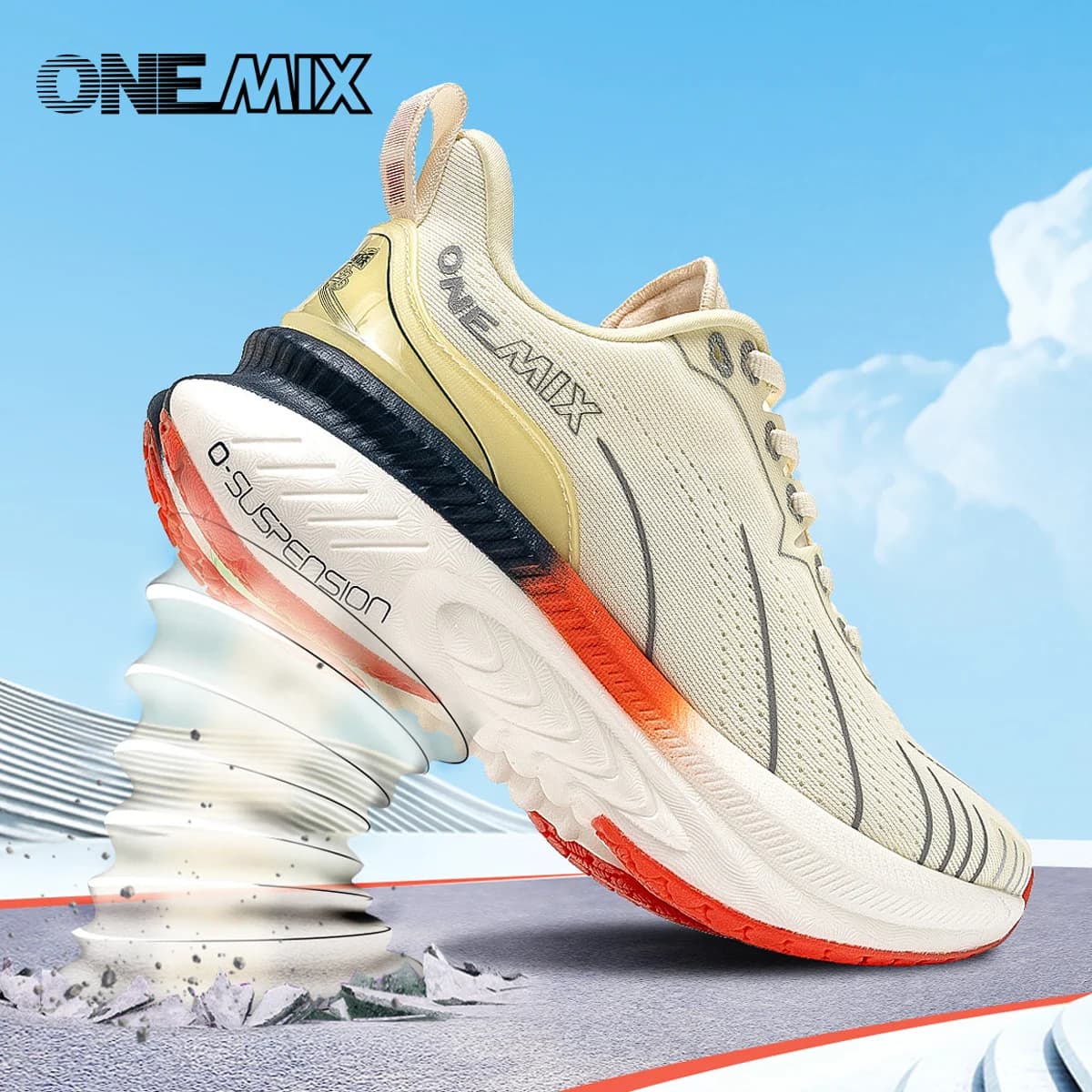 ONEMIX-Chaussures de course à lacets pour hommes et femmes, baskets de sport, d'athlétisme, d'extérieur