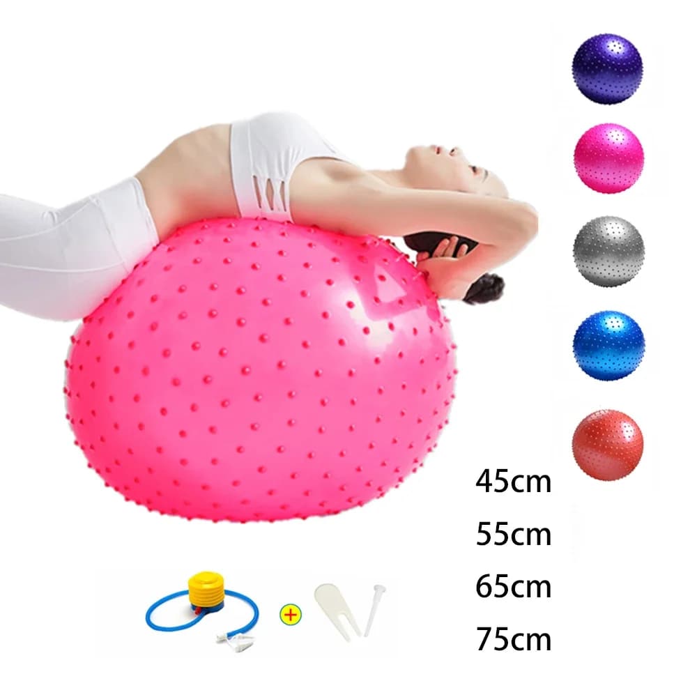 Boule de fitness IkYoga en PVC, équipement de Pilates, résistant à la pression, épais, VPN, équilibre, exercices à domicile, 45cm, 55cm, 65cm,
