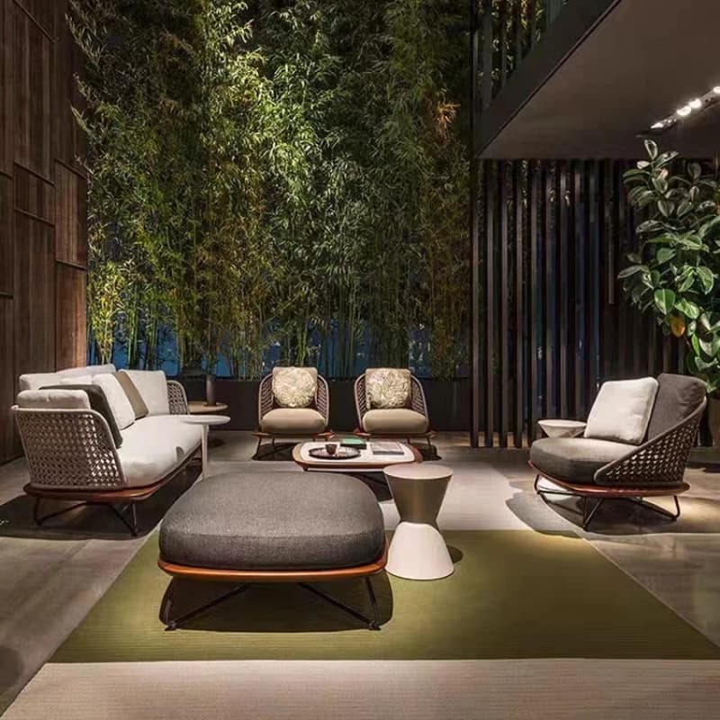 Canapé d'Extérieur pour Terrasse et Jardin, Meubles de Salon, 3 Mortes