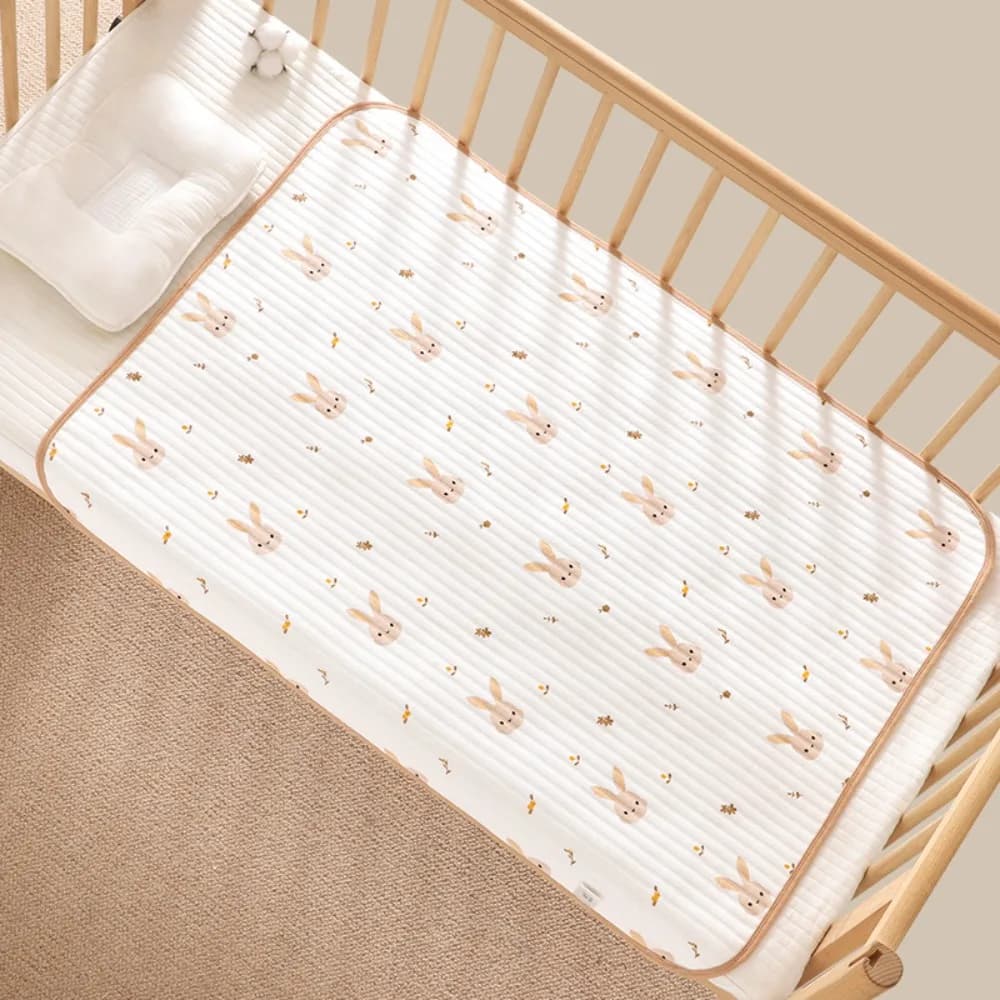 Tapis imperméable pliant pour couches de bébé, en pur coton, respirant, couverture à langer, literie pour bébé