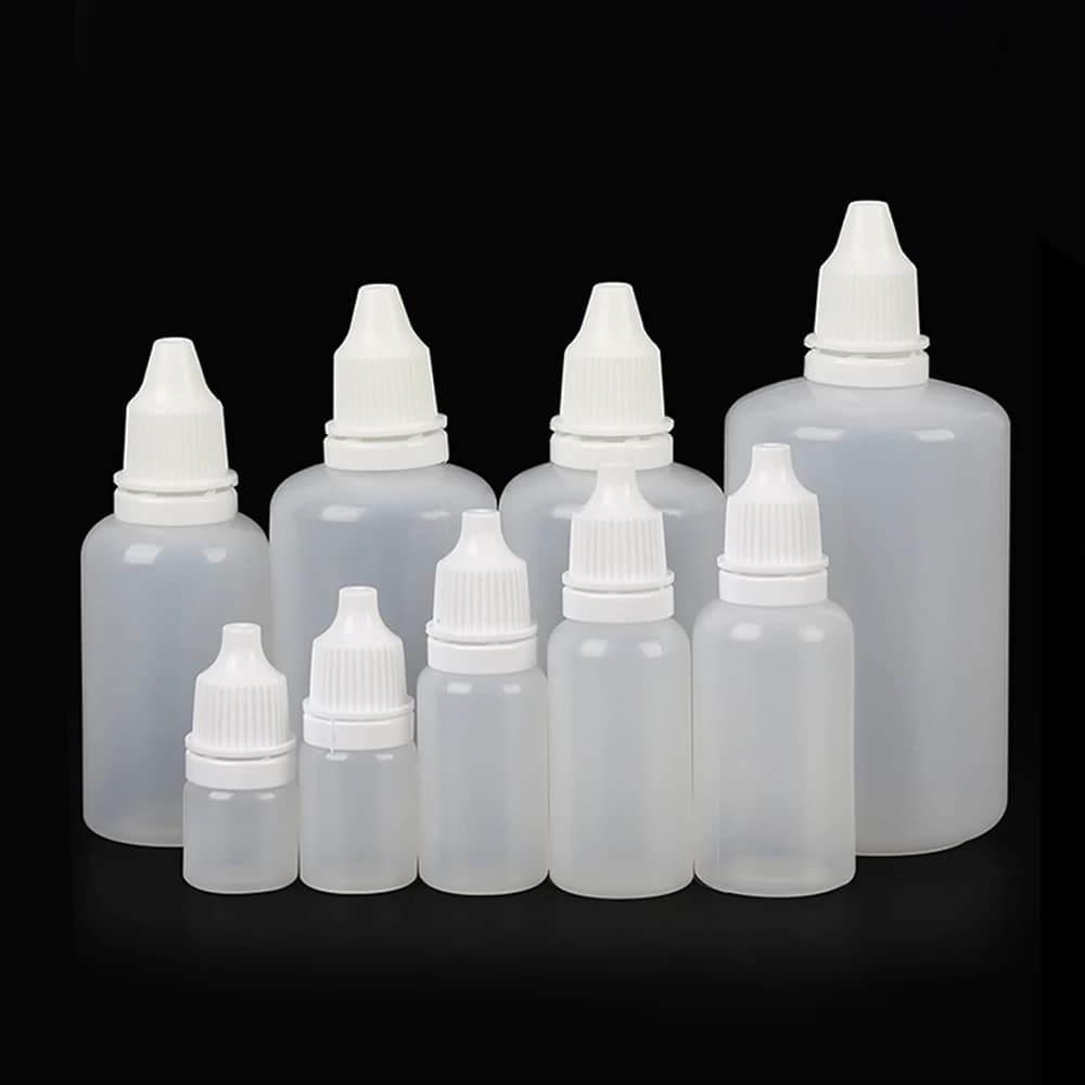 Bouteille compte-gouttes liquide rechargeable, bouteille vide en plastique compressible pour peinture de voyage, bouteille de médicaments pour les