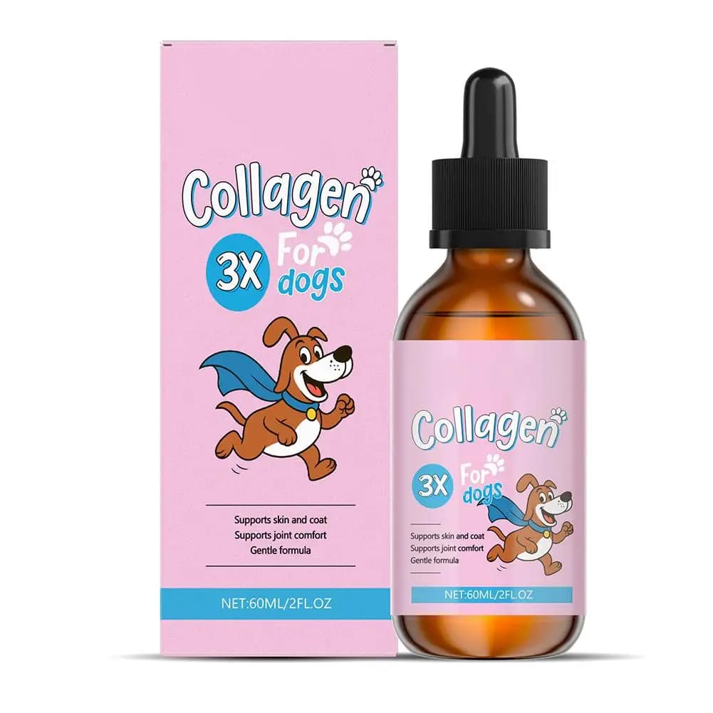 Gouttes de collagène pour chiens, formule douce pour manteau et soins de la peau, complément alimentaire principal, fournitures de nettoyage pour