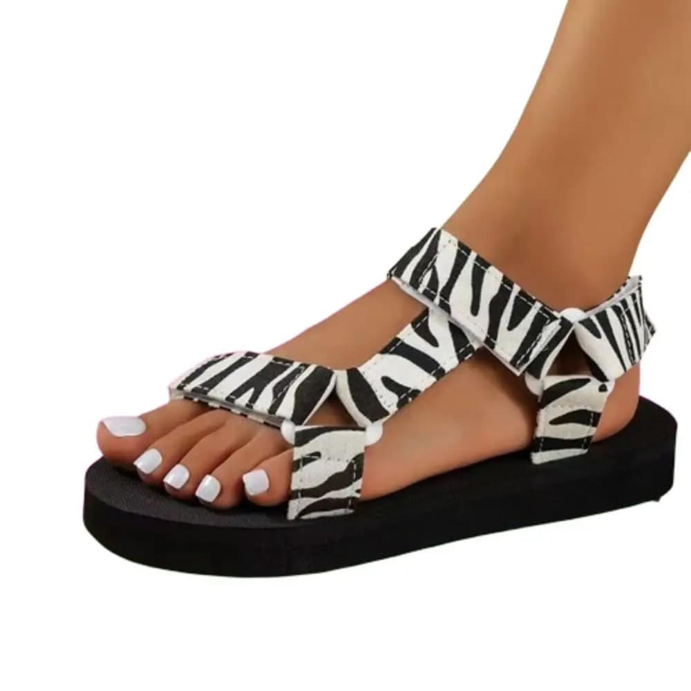 Sandales plates légères pour femmes, chaussures de plage à plateforme de grande taille, pantoufles décontractées antidérapantes de Style