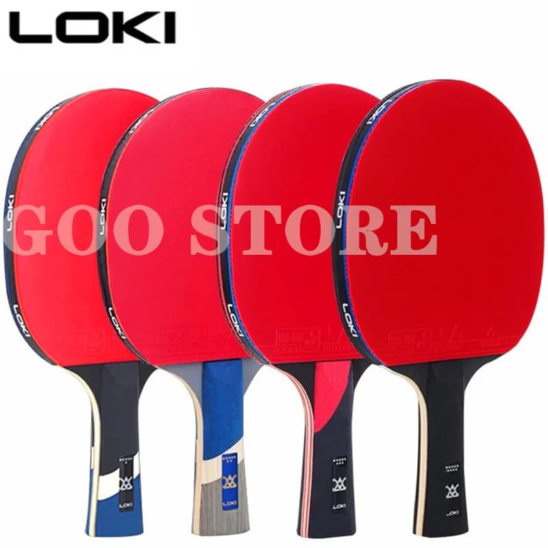 LOKI 9 étoiles 8/7/6 étoiles raquette de Tennis de Table lame en carbone haute adhérence originale LOKI Ping-Pong batte compétition palette
