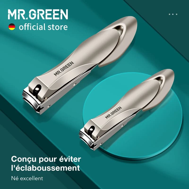 MR.GREEN coupe-ongles en acier inoxydable Anti éclaboussures coupe-ongles outils de manucure bionique Design coupe-ongles pédicure ciseaux