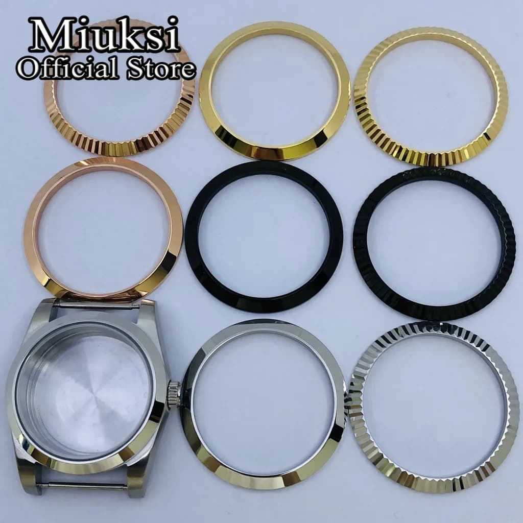 Miuksi – coque de montre en acier inoxydable poli, 36mm/39mm/40mm