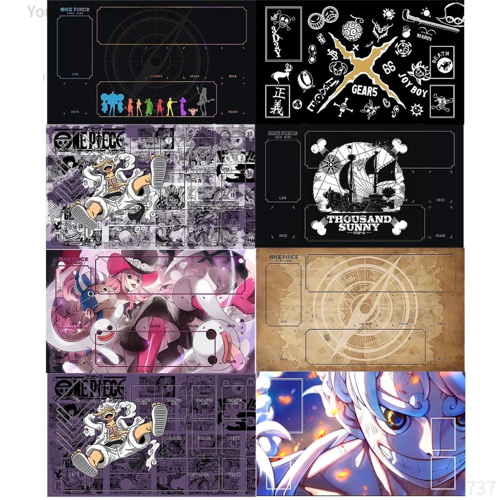 Tapis de jeu DIY Nika Luffy One Piece fait maison, tapis de combat en caoutchouc Perona antidérapant pour un seul joueur, cadeau anime