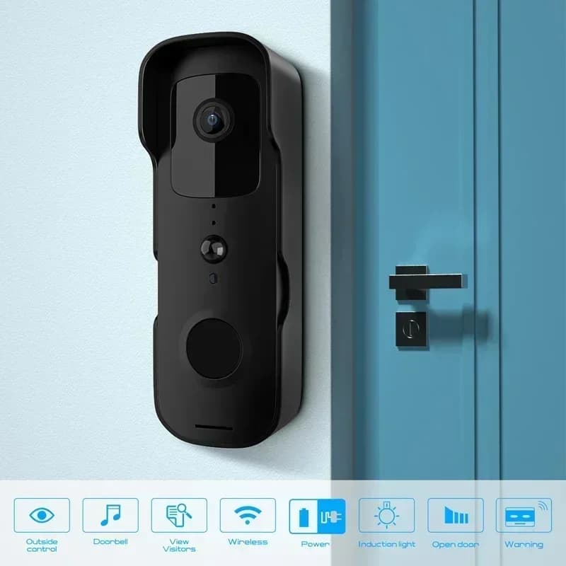 Sonnette vidéo intelligente étanche Vision nocturne visionneuse de porte 1080P FHD caméra interphone visuel numérique WIFI 2.4G Tuya sonnette de