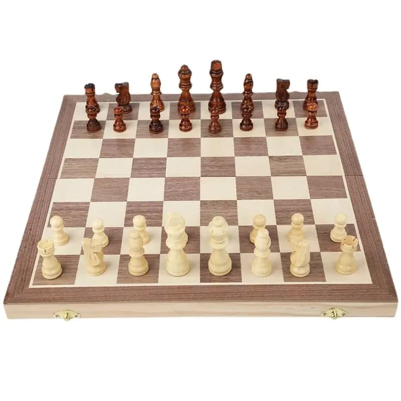 Jeu d'échecs pliant en bois, jeux de société, damier fait à la main, jeu de Table familial, jeux éducatifs pour enfants