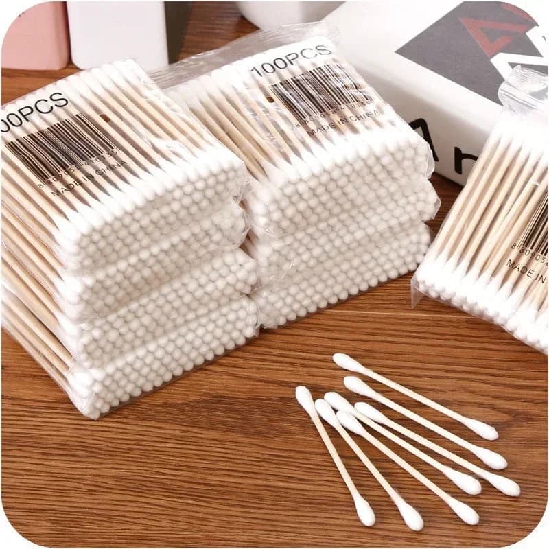 Coton-tige à Double extrémité démaquillant domestique creuser des oreilles hygiène nettoyage coton-tige jetable nettoyage à tête ronde