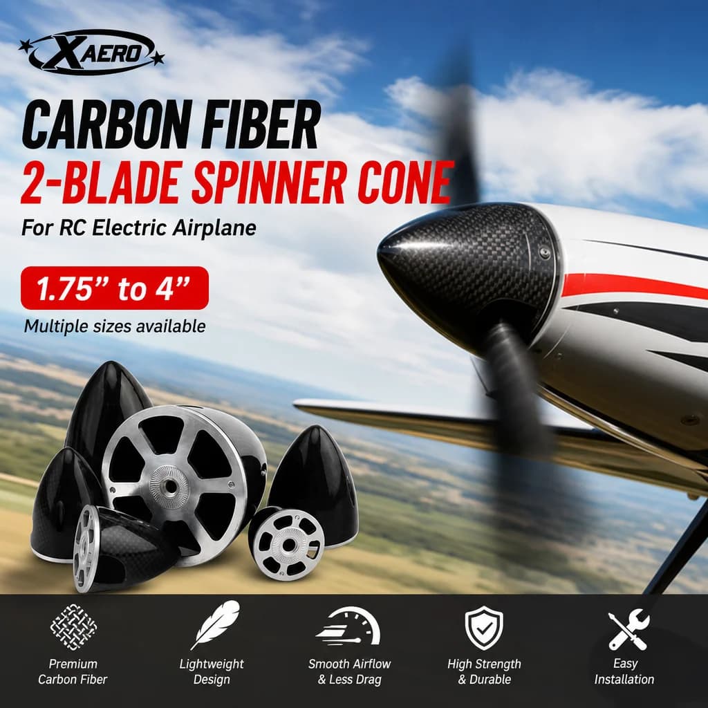 XAERO 1 pièces cône Spinner à 2 pales en Fiber de carbone 1.75 "à 4" pour avion électrique RC