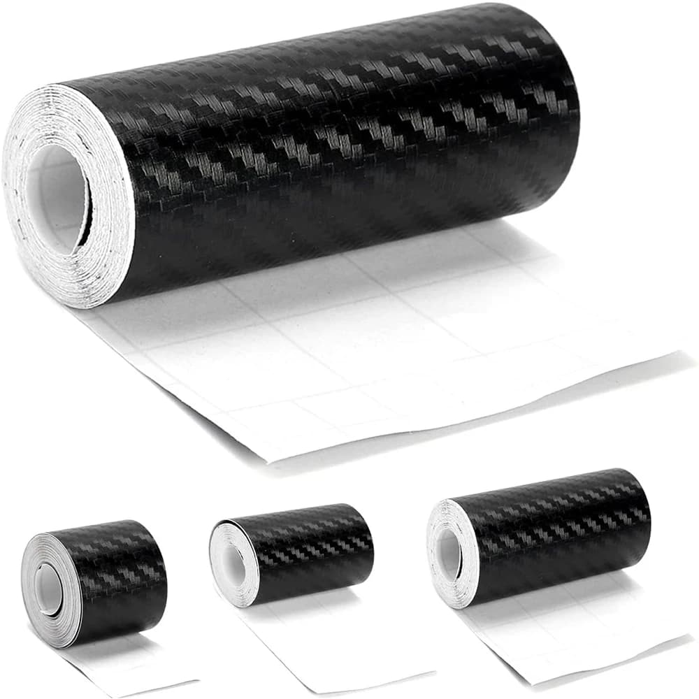Bande anti-rayures pour bord de porte de voiture, 1-10M, noire, 3D Nano Fiber de carbone, bande de protection universelle pour rétroviseur latéral