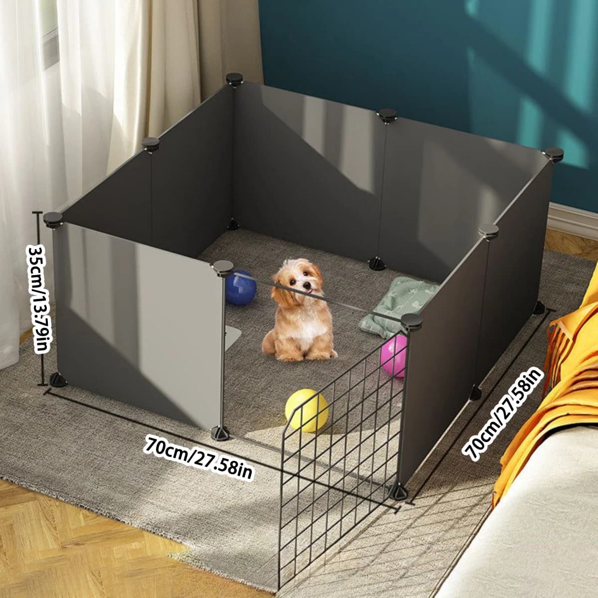 Clôture pour chien de petite taille, maison intérieure, une chambre à coucher, une salle de bain, chenil avec zone de toilette, Cage Anti-Jailbreak