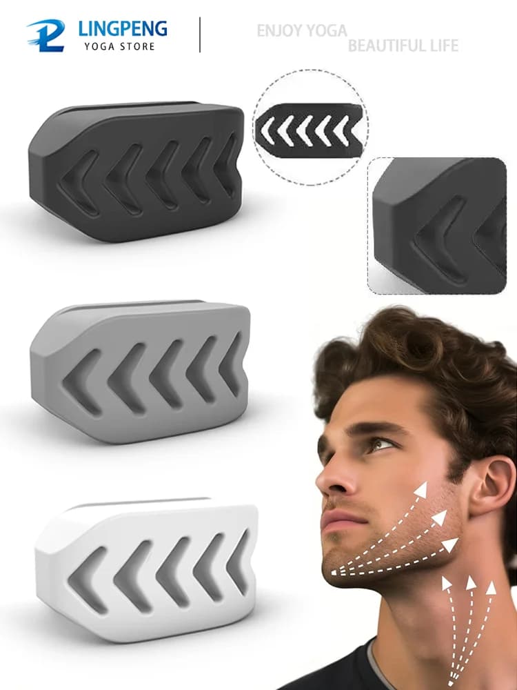 Boule d'exercice de mâchoire en Silicone 40/50/60LBS, entraîneur de mâchoire détachable, entraîneur de muscles du visage, balle à mâcher