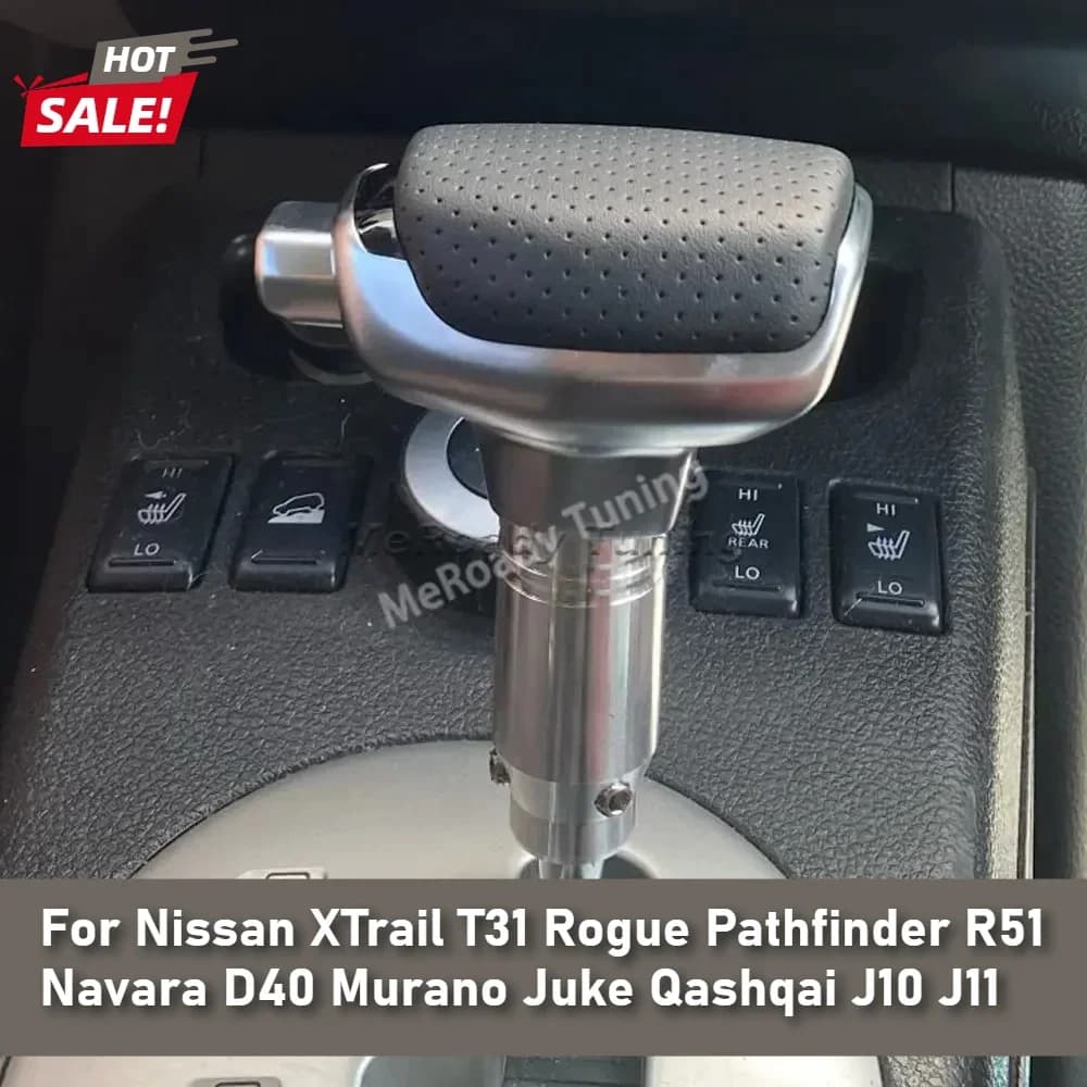Pommeau de levier de vitesse de voiture, tête de levier, Nissan XTrail T31, Rogue, Atofinder R51, Navara D40, Murano, Juke, Qashqai J10, J11,