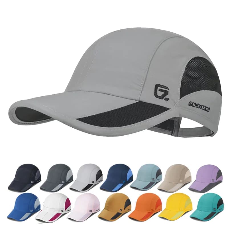 GADIEMKENSD été pour hommes sport course sueur casquette de Baseball mâle Golf séchage rapide femmes solide Snapback maille chapeau visière
