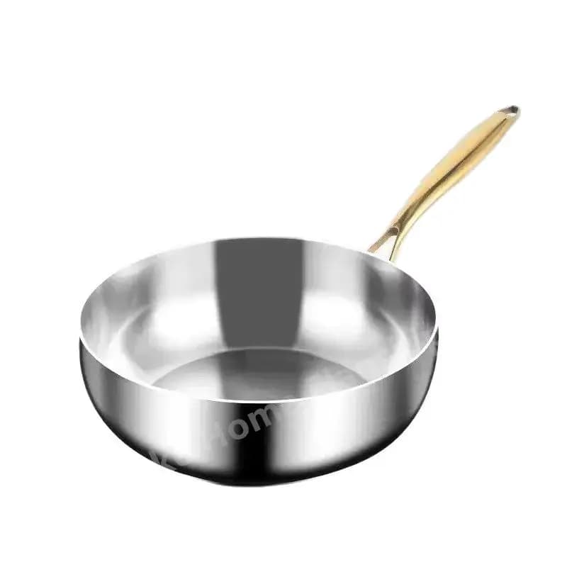 Poêle à frire en acier inoxydable 316, Wok non revêtu approfondie, poêle antiadhésive, cuisinière à gaz, cuisinière à Induction, ustensiles