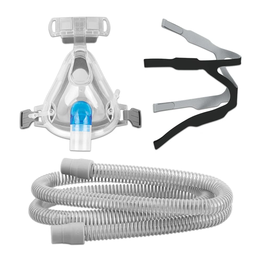 Masque CPAP pour apnée CPAP, Machine respiratoire automatique, masque facial complet pour sommeil, avec couvre-chef, accessoires de respirateur