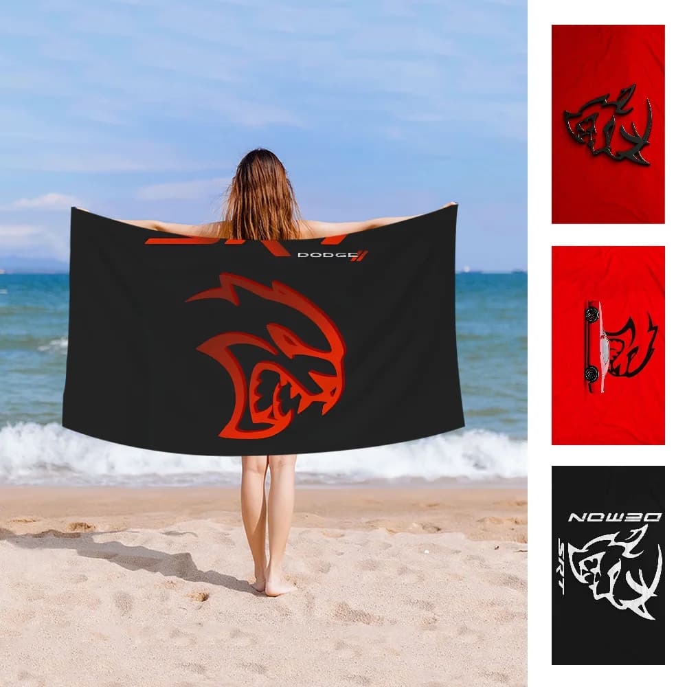 SRT Hellcat Demon Dodge Challenger-Serviette de course, microcarence absorbante, séchage rapide, douce, yoga, station balnéaire, natation, escalade