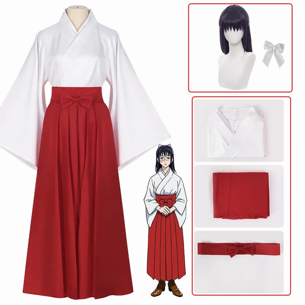 Costume de Cosplay Anime Jujutsu Kaisen Utahime Iori, perruque, uniforme Panrs, uniforme de lycée Tokyo Jujutsu, perruque, Costume d'halloween
