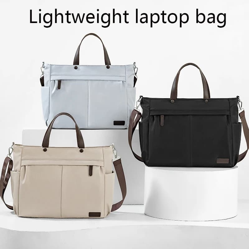 【Bandche pour ordinateur portable 】 Sac pour ordinateur portable décontracté en nylon pour femme, porte-documents pour les déplacements
