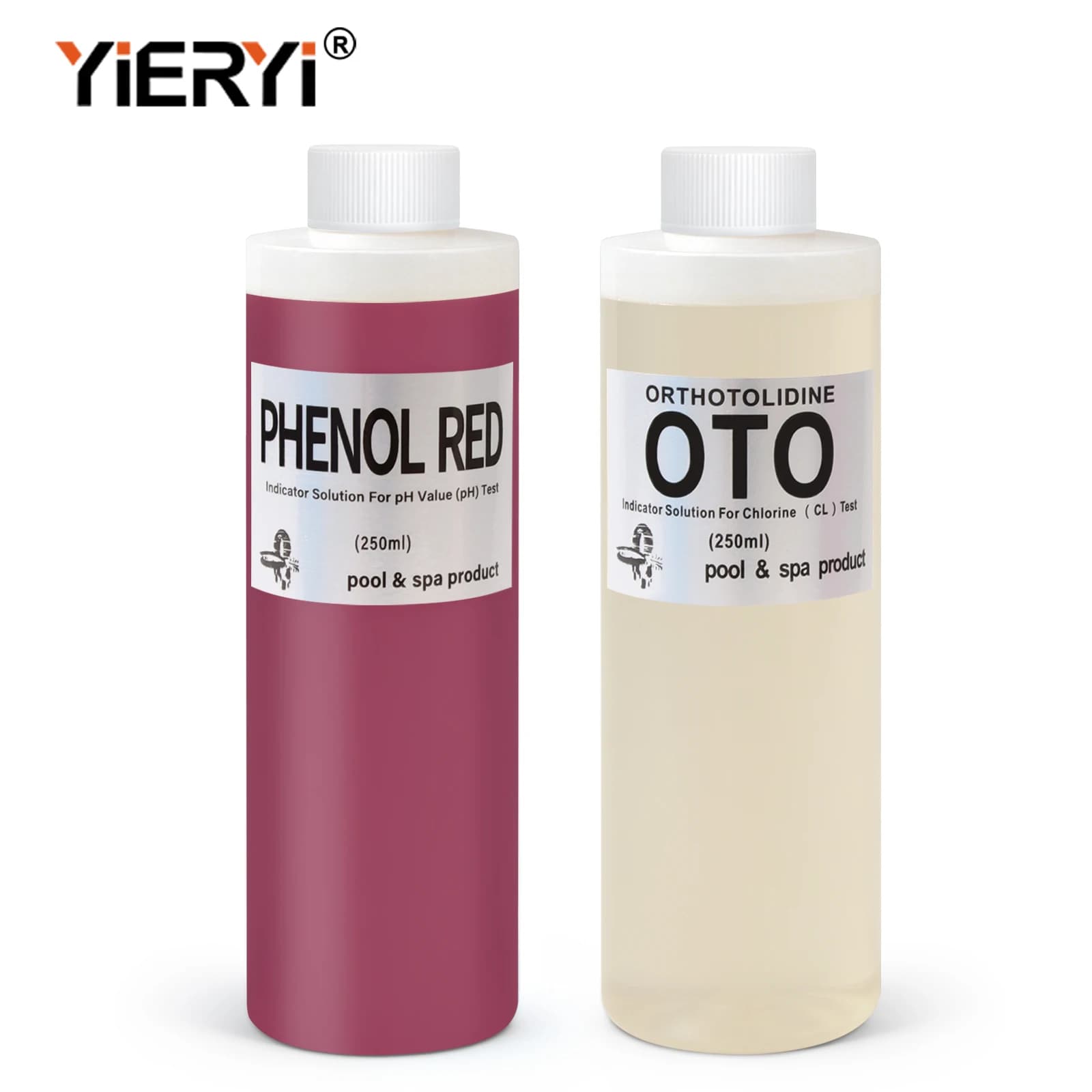 Kit de test d'eau de piscine 2 en 1 pour pH et chlore, pour spa et bain à remous, avec réactif OTO