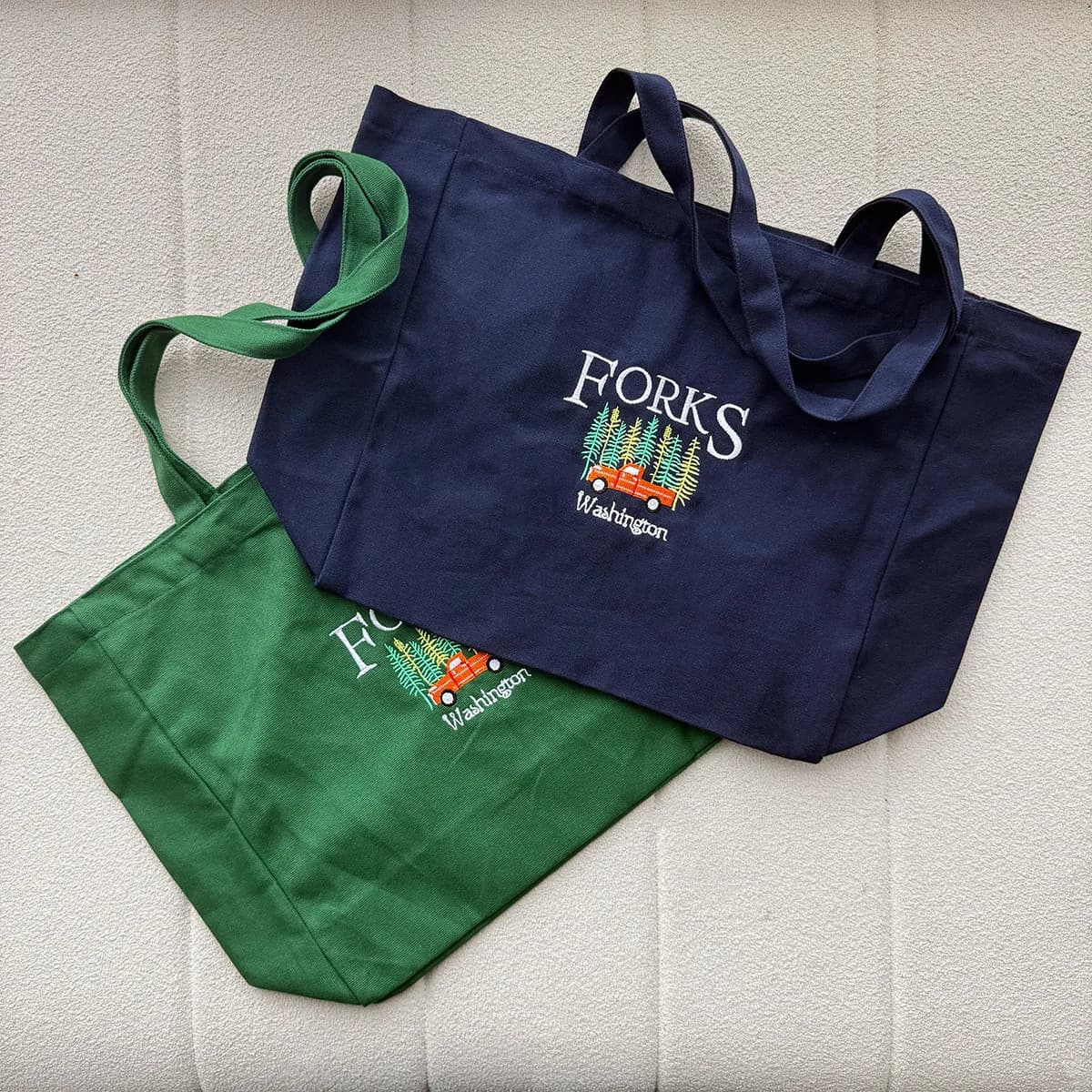 Sacs fourre-tout en toile de coton pour femmes, sac à provisions, fourches de style vintage américain, sac à main décontracté brodé de