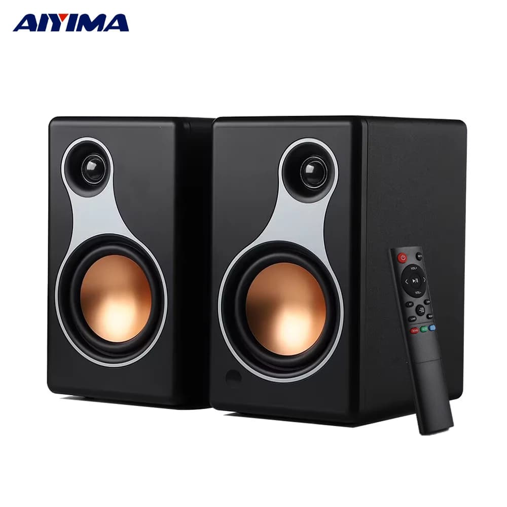 AIYIMA S500 haut-parleur d'étagère classique Bluetooth sans fil 120W haut-parleurs actifs Hifi pour jeu d'ordinateur à domicile Coaxial optique RCA