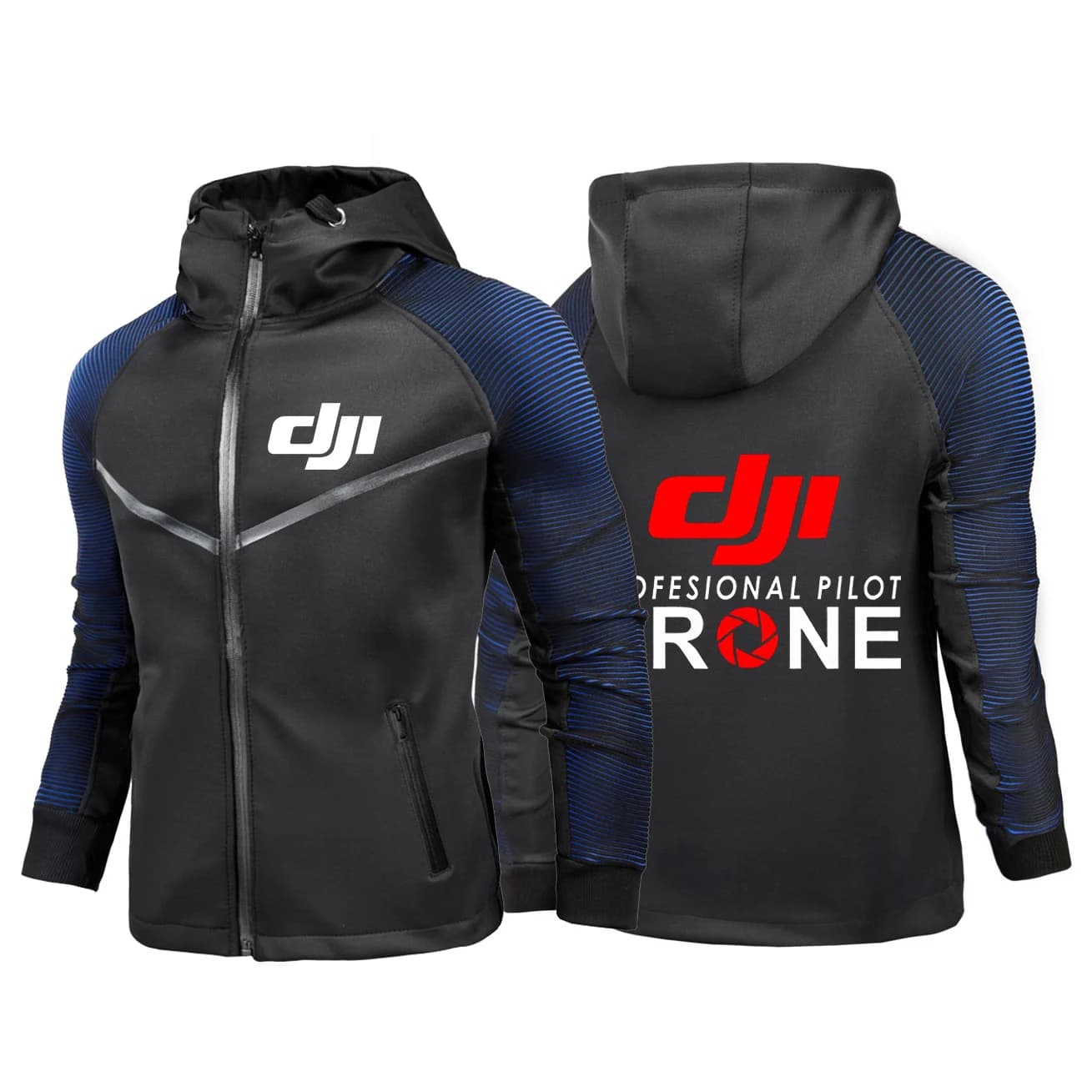 Dji-Manteau de Pluie Imperméable pour Homme, Veste de Course Imbibée, Dégradé de Personnalité, Pilote Professionnel, Drone Imprimé, Hurbike