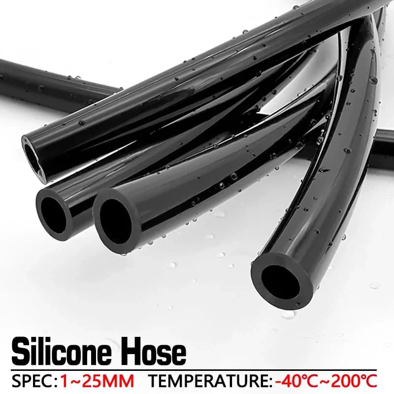 Tube en silicone noir de qualité alimentaire 50cm/1M/2/3/5/10M flexible haute température non toxique pour brassage domestique ID 1 2 3 4 5 6-25mm