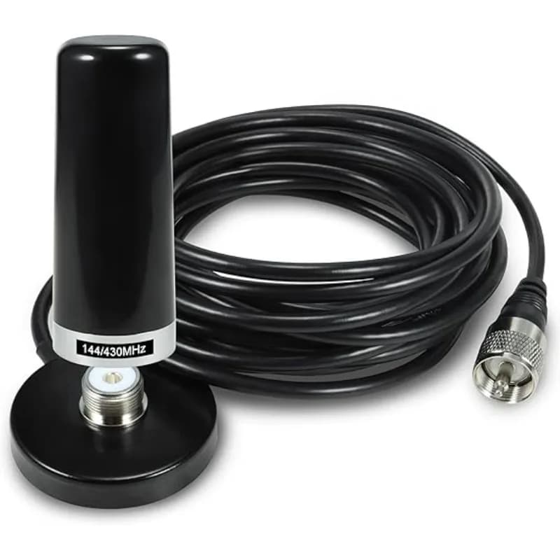 Petite antenne pistolet en acier PL-259 Base magnétique antenne d'autoradio Mobile externe 144/430MHz UHF/VHF antenne double bande aérienne 9cm