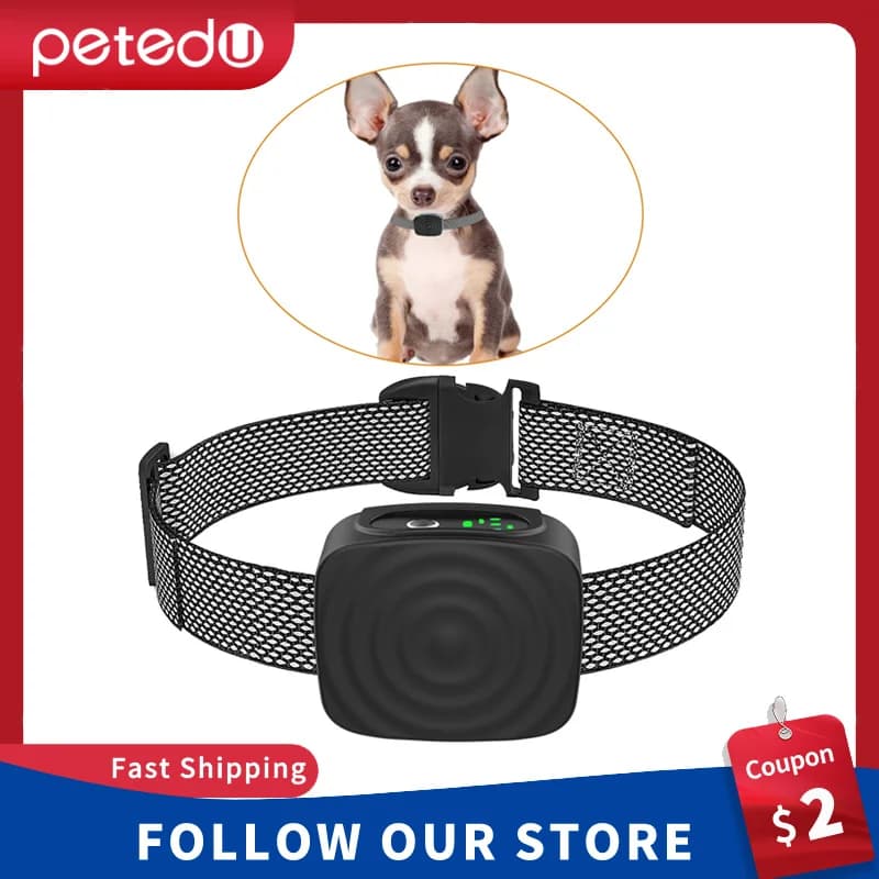 Dispositif Anti-aboiement pour chien, USB, Ultra sonique, électrique Intelligent, collier d'entraînement pour chien, arrêt d'aboiement, Vibration,