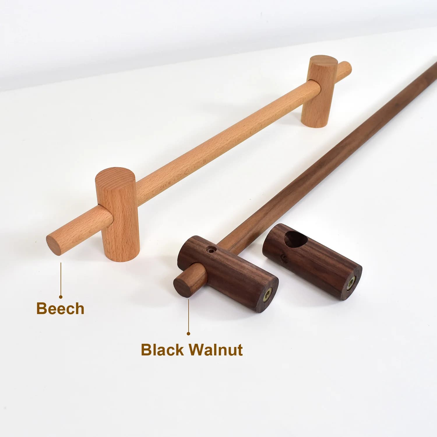 Mini mât de rideau en bois massif sans poinçon pour chambre à coucher, porte-rideau, collant, support rapide, unique, HOTowel T1, cintre