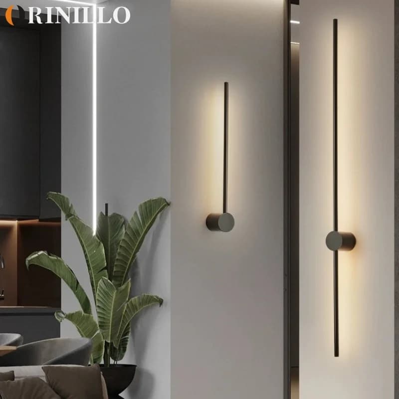 Moderne minimaliste led rotatif applique intérieure longue applique salon chambre fond applique