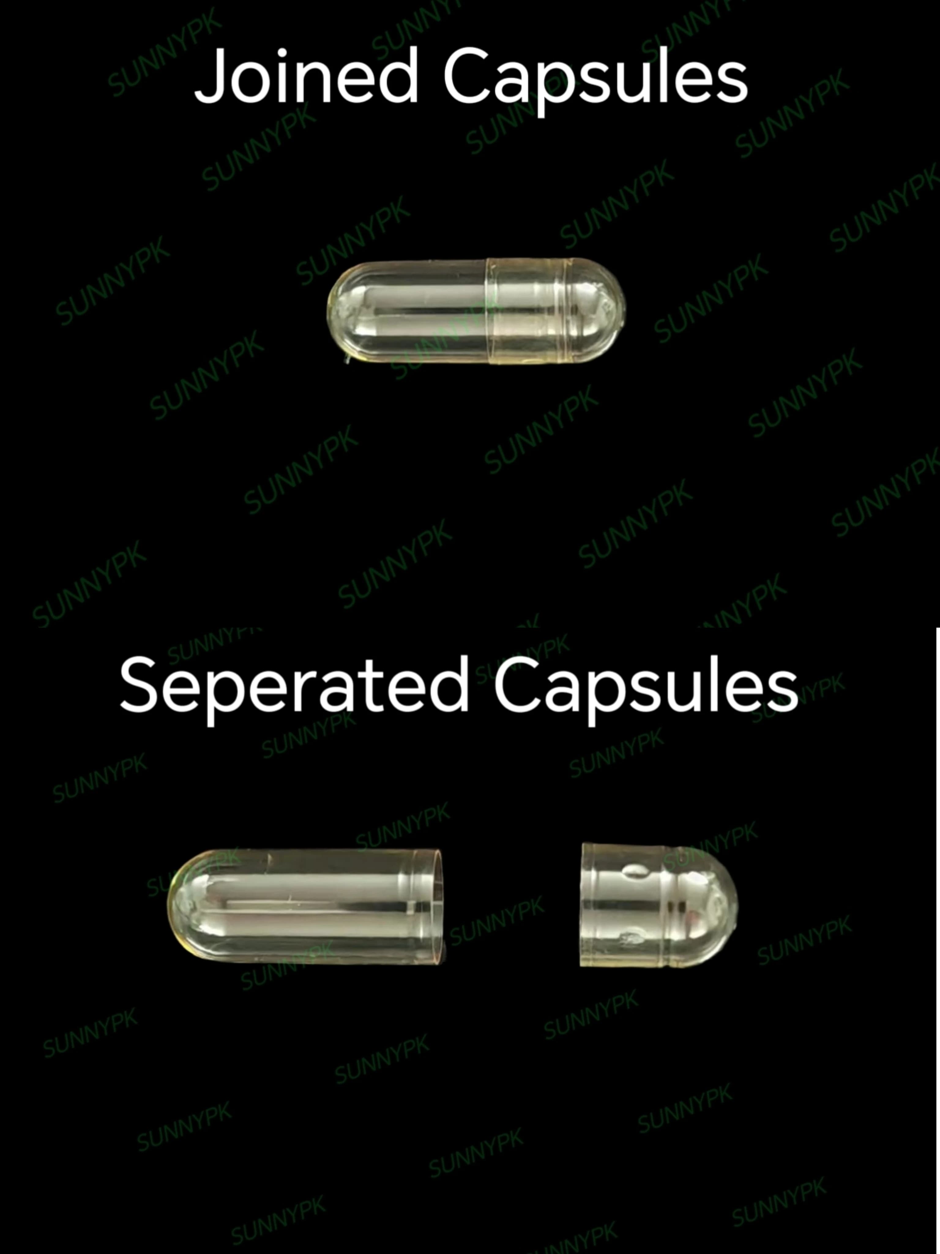 500 pièces 000 # ,00 # ,0 # ,1 # ,2 # ,3 # ,4 #   Capsules vides végétariennes HPMC. !Halal, capsules vides de plantes Kooshore, coquille vacante,
