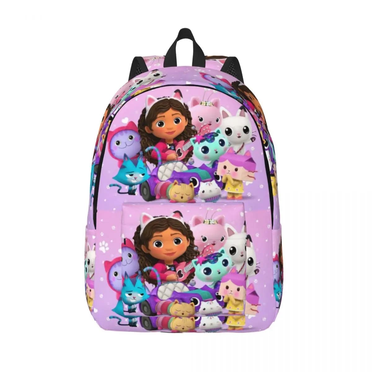 Sac à dos en toile de maison de course de gabbilé de bande dessinée d'impression 3D personnalisé pour des filles, sacs de voyage d'école de