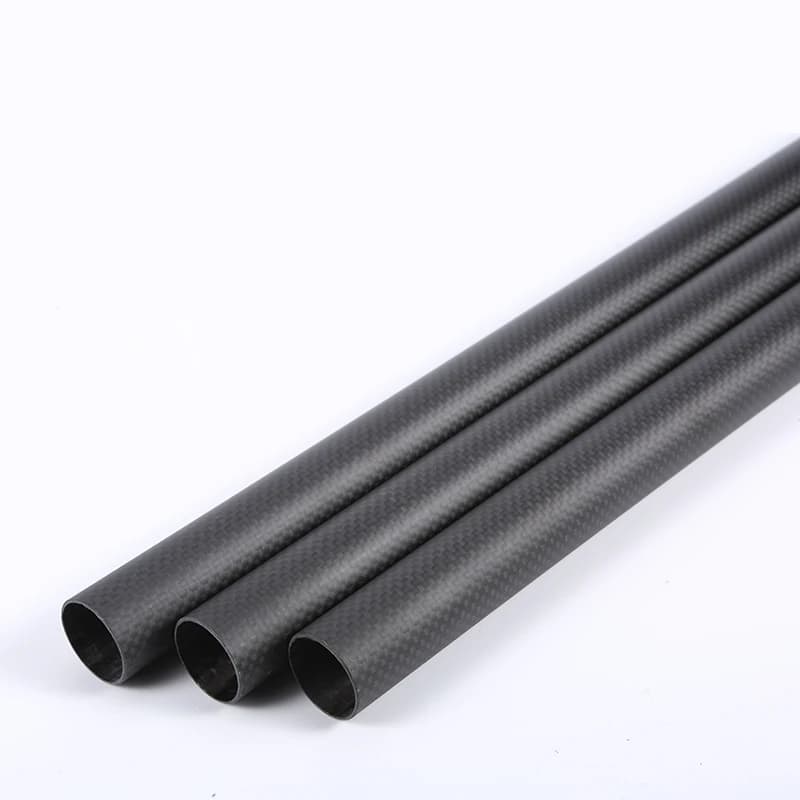Tube en Fiber de carbone mat uni, accessoires de Drone, OD4mm8mm12mm20mm30mm40mm50mm longueur 500mm, découpe CNC en usine, 2 pièces