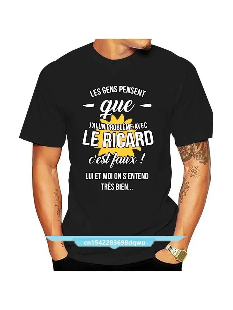 T-shirt personnalisé Les Gens Pensent Gue J Ai Un Probleme Avseats Le Ricardd, design naturel célèbre, haut taille européenne, t-shirt, nouveauté