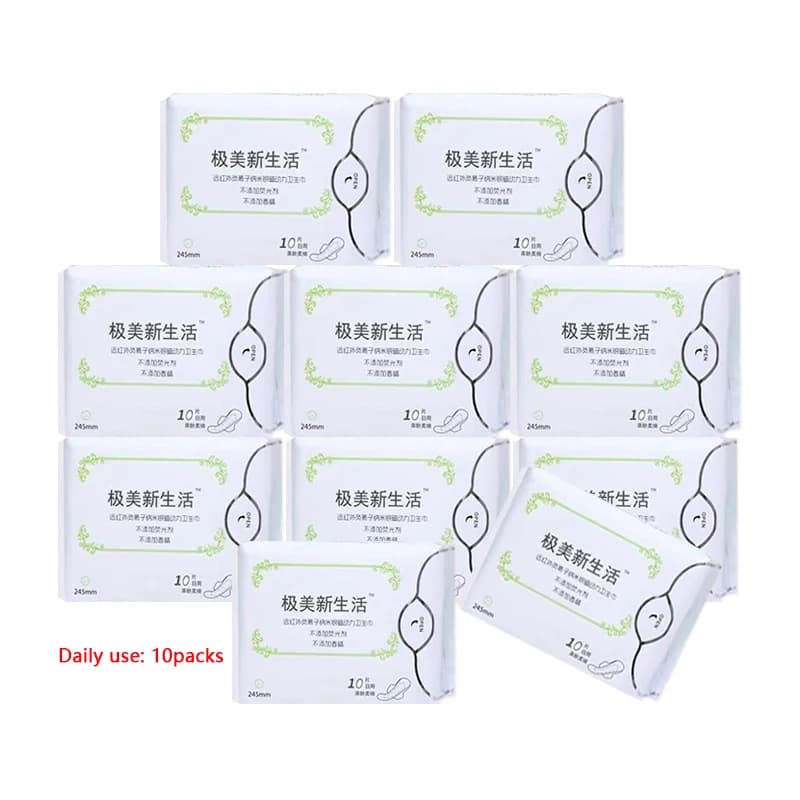 Serviettes hygiéniques Anion SantiRelation pour femmes, protège-slips menstruels, protège-slips féminins organiques, soins de santé, utilisation