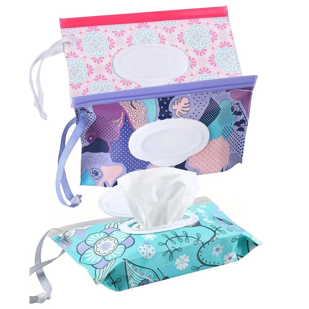 Boîte de lingettes humides portables, distributeur de lingettes pour bébé, conteneur de lingettes humides rechargeable de voyage, 1/2/3/4 pièces