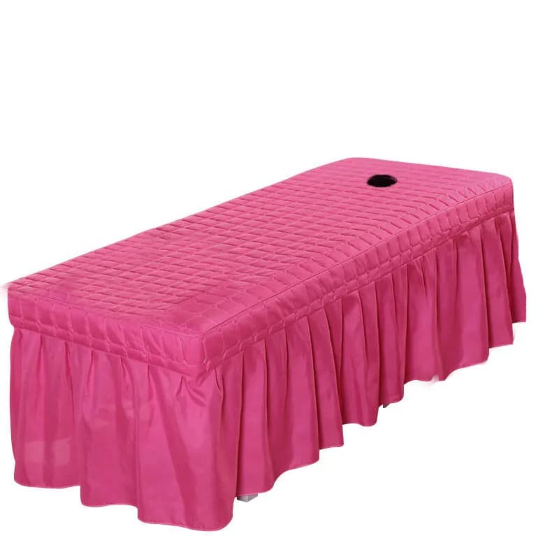 Optique-Couvre-lit à carreaux pour salon de beauté, 1 pièce, drap de lit de massage, doux pour la peau, couverture complète avec trou, SPA