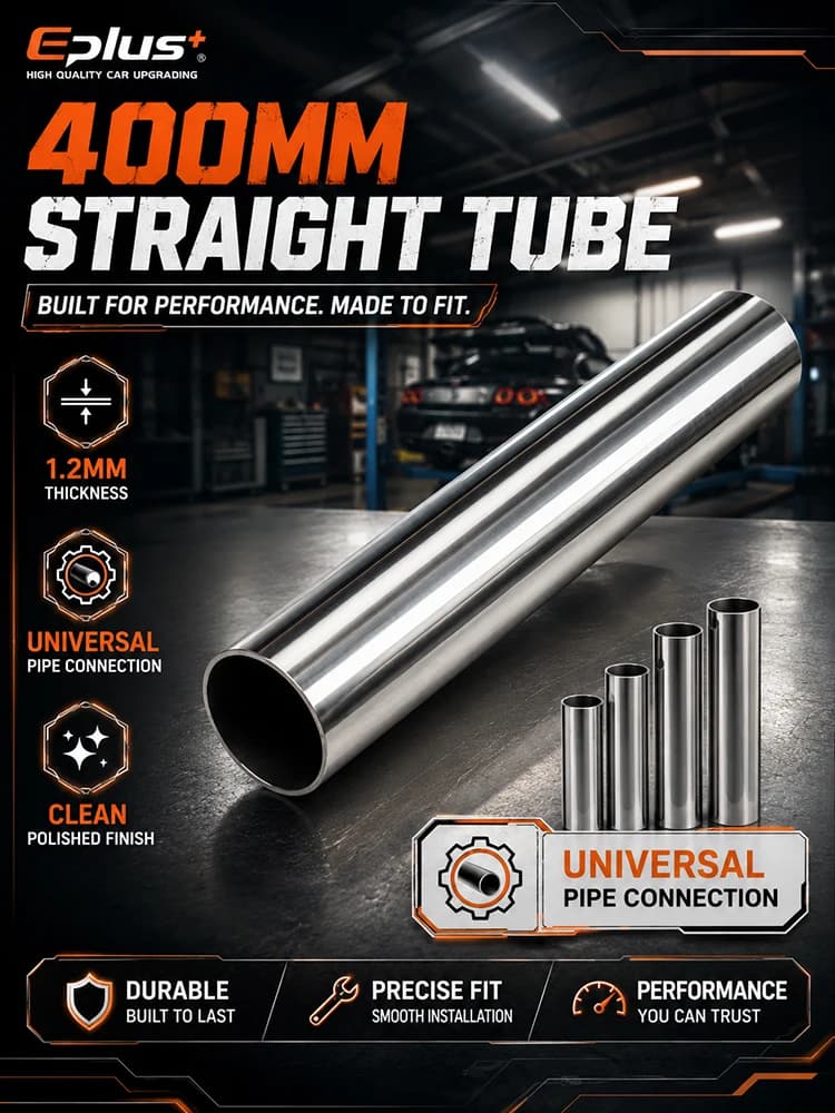 Tuyau droit en acier inoxydable 304, longueur 400mm, épaisseur 1.2mm, Tube rond universel OD 19-89mm pour connexions, adaptateur de tube métallique