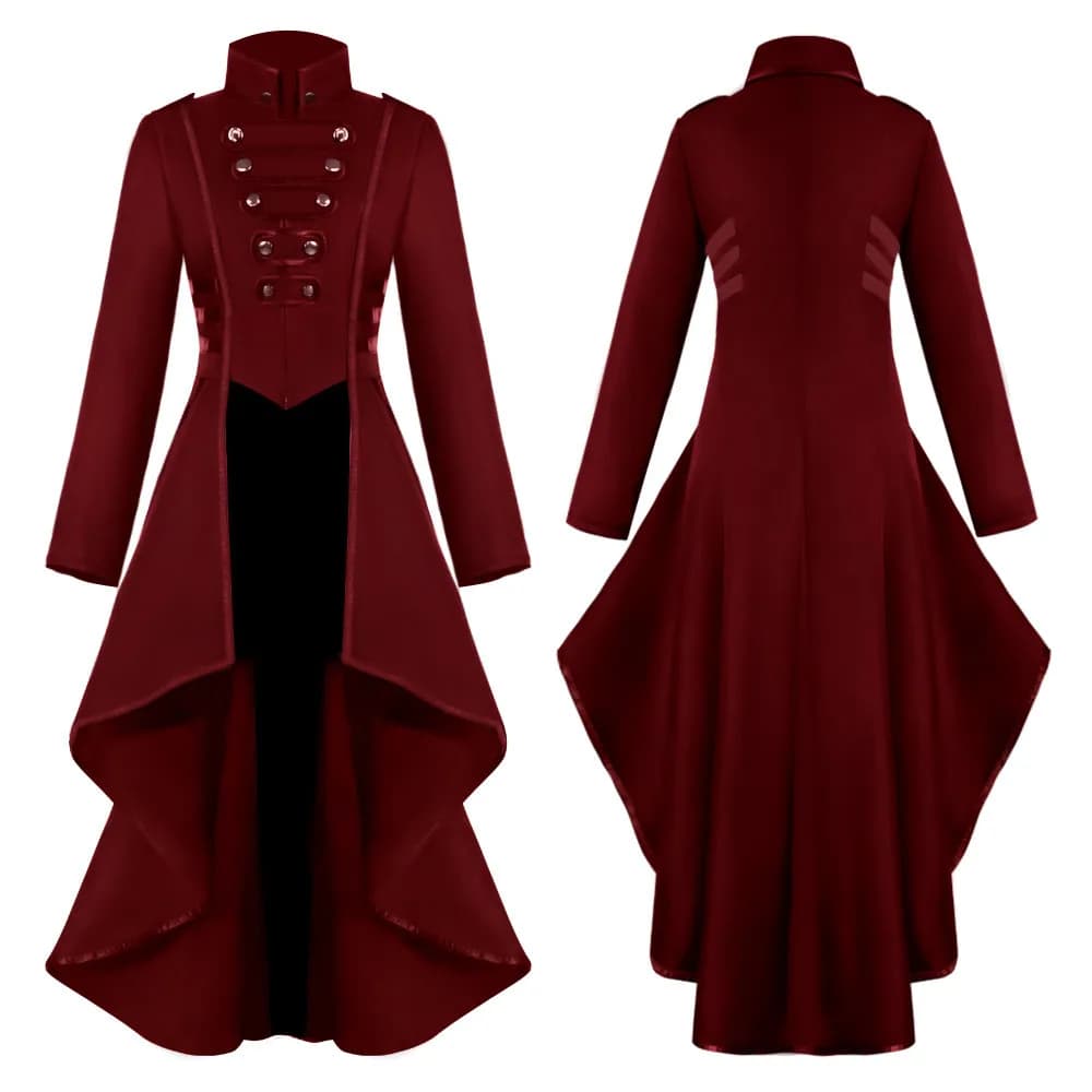 Veste Gothique Steampunk avec Corset en Dentelle pour Femme, Grande Taille, Bouton, Halloween, Automne et Hiver