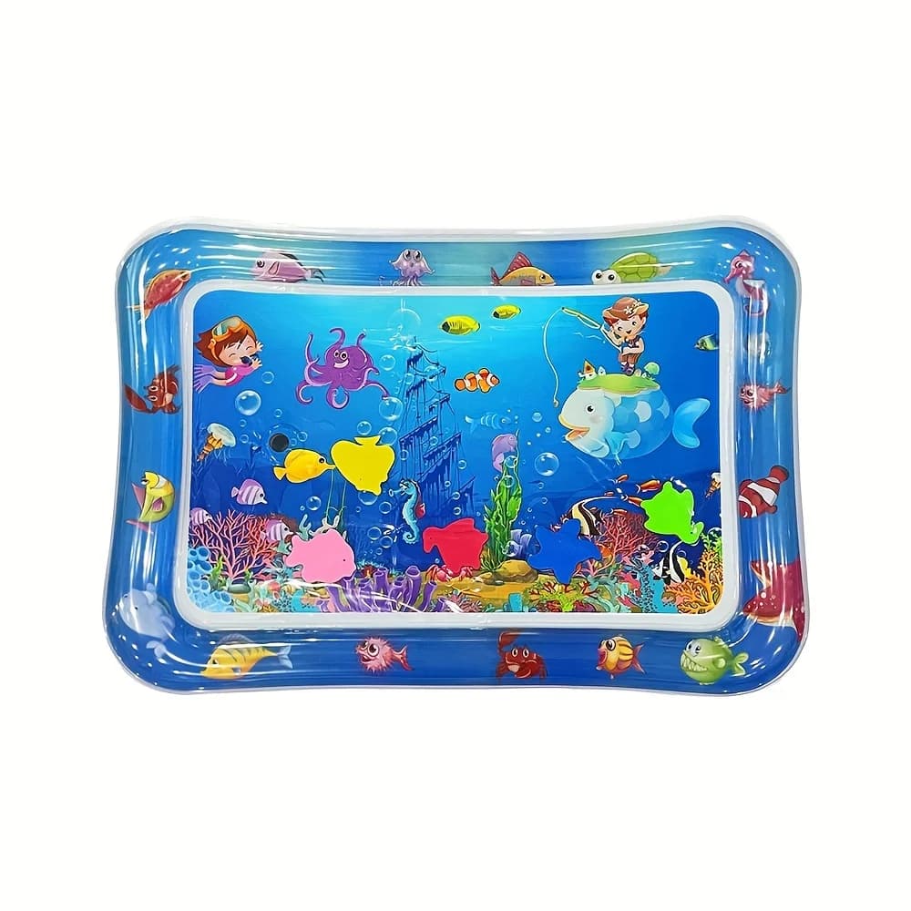 Tapis d'éveil aquatique gonflable en PVC pour bébé, carré, pour la pêche et les jeux d'eau, coussin d'activités éducatives pour tout-petits,
