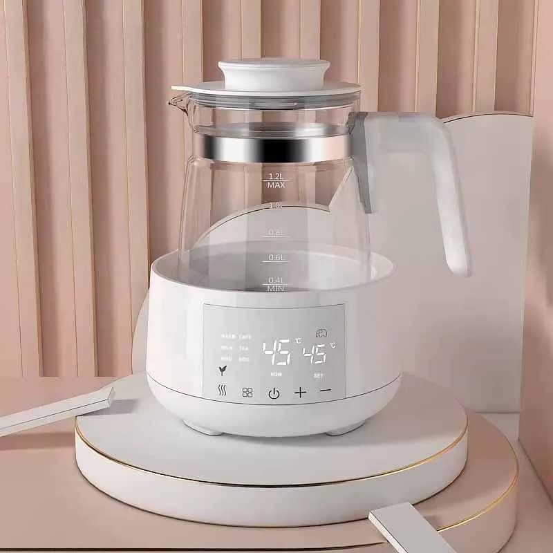 Pot à température constante de 1,2 l, eau chaude 24 heures, garde au chaud, Pot isolant intelligent, brassage de lait en poudre pour bébé,