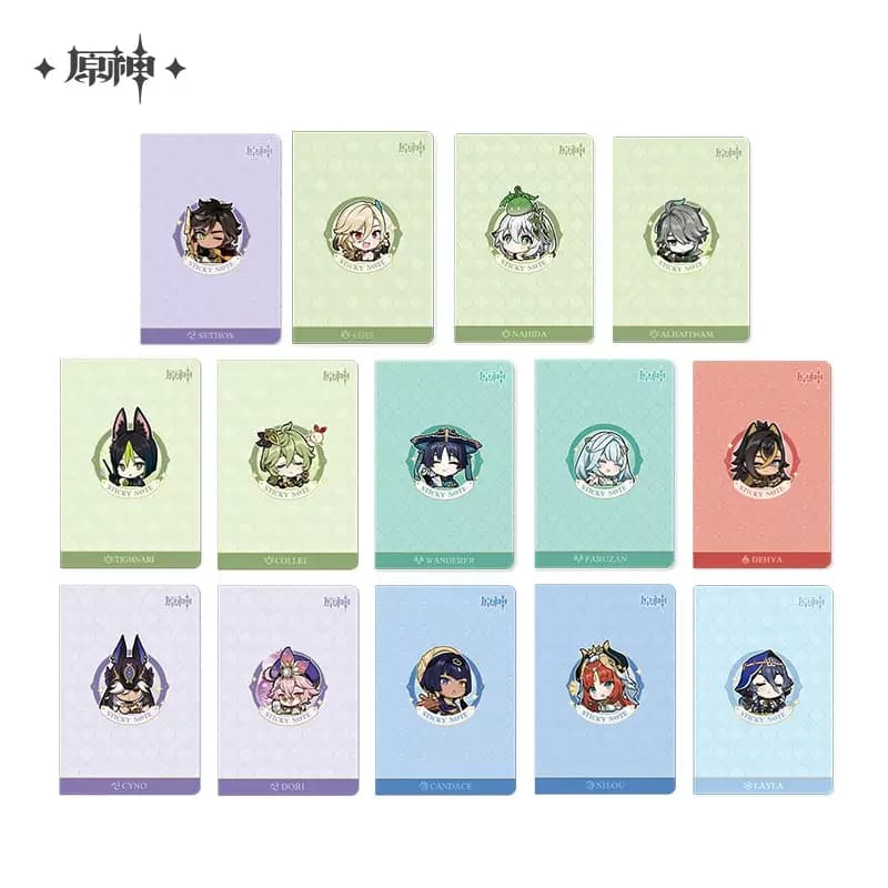 Sunsyea Genshin Impact Official Merch Notebook, MiHoYo Original, Sumeru Series, Q Version, WPanama er, Nahida, Cyno, Tighnari, Alhaitham